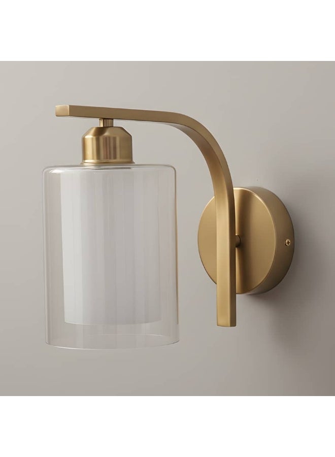 BAB Modern metal wall lamp with a glass shade gold color - Image 2